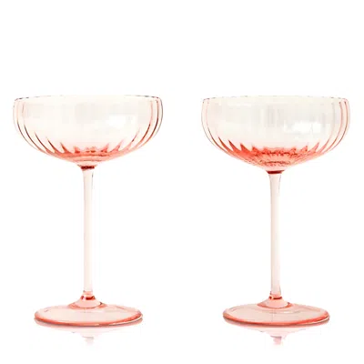 Venini Bollicine Coupe Glasses, Set Of 2 In Orange