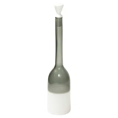 Pre-owned Venini Bottle With Stopper By Gio Ponti For  In Transparent