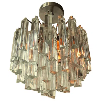 Pre-owned Venini Camer,  Solid Glass Chandelier Or Pendant, 1960s, Italy In Brown