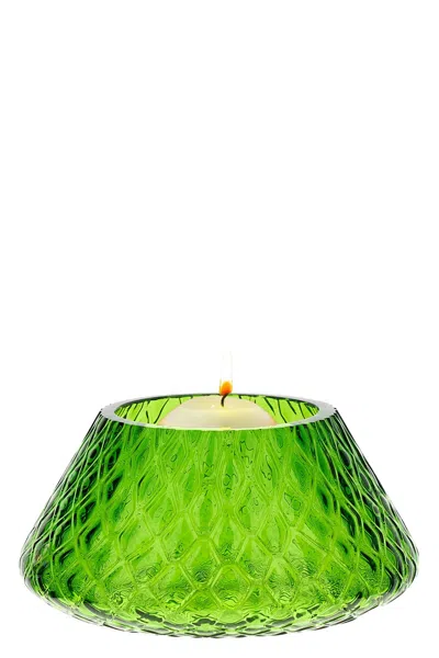 Venini Candle Holder 'lele' Âœ€ 18 Cm In Green