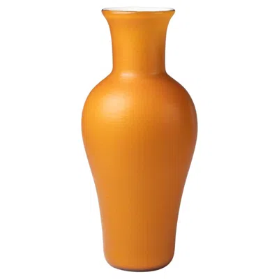 Pre-owned Venini Carlo Scarpa 'battuto' Vase By , Hand-blown Murano Glass, 1940 In Orange