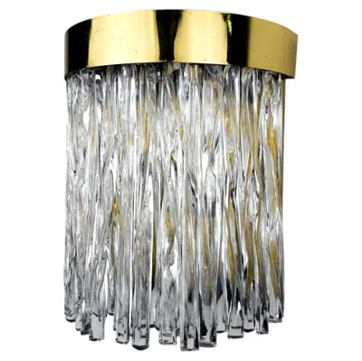 Pre-owned Venini Cascade Wall Light By , Murano Glass, Italy, 1970 In Clear