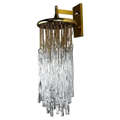 Pre-owned Venini Cascade Wall Light By , Murano Glass, Italy, 1970's In Clear