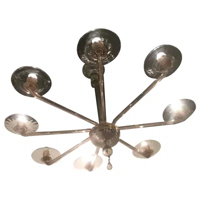 Pre-owned Venini Chandelier Murano Glass, 1930, Italy In Transparent