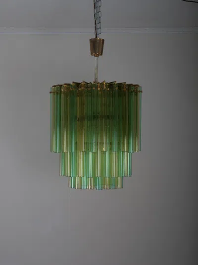 Pre-owned Venini Chandelier, Murano Glass, Mid-century Modern, Italy, 1960 In Brown