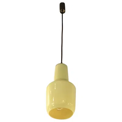 Pre-owned Venini Chandelier Yellow Glass Iron Brass, 1955, Italy