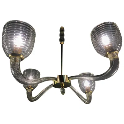 Pre-owned Venini Charming Chandelier  Syle, Murano, 1940 In Transparent