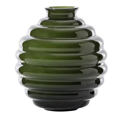 Venini Deco 12.2'' Vase In Green