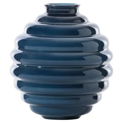 Pre-owned Venini Deco 707.08 Small Horizon - Glass Vase - Napoleone Martinuzzi - Damiani In Blue