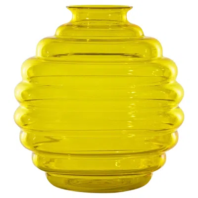 Pre-owned Venini Deco 707.10 Large Ginkgo Biloba Glass Vase - Napoleone Martinuzzi Damiani In Transparent