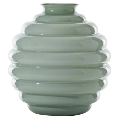 Pre-owned Venini Deco 707.10 Large Verde Rio - Glass Vase - Napoleone Martinuzzi - Damiani In Transparent