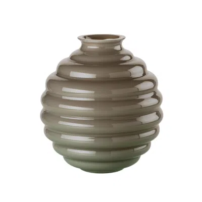 Pre-owned Venini Deco Glass Vase In Grey By Napoleone Martinuzzi In Gray