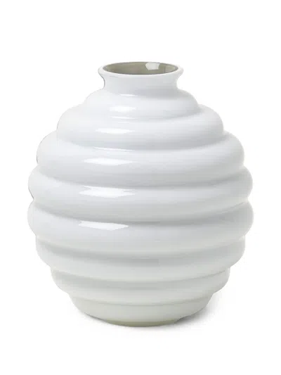 Venini Deco Glass Vase In White