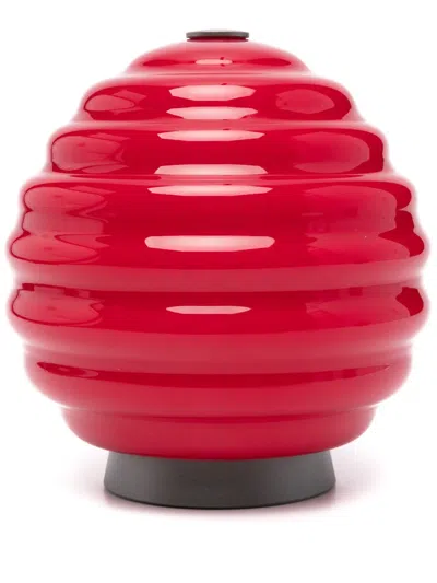 Venini Deco Luce Glass Lamp In Red