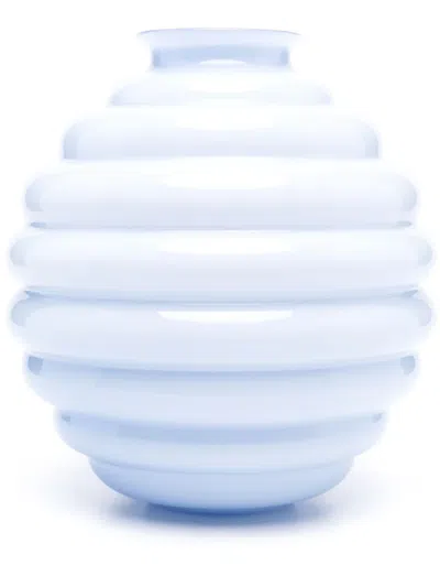 Venini Deco Sculpted Vase (18cm) In Blue