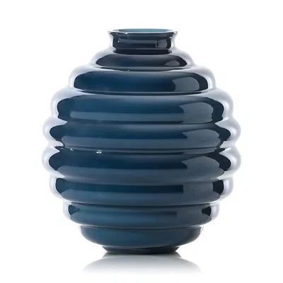 Venini Deco Small Vase In Blue