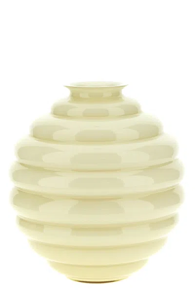 Venini 'deco' Vase In Yellow