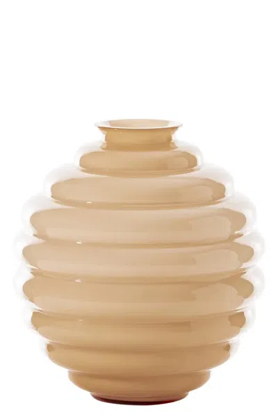 Venini 'deco' Vase In Orange