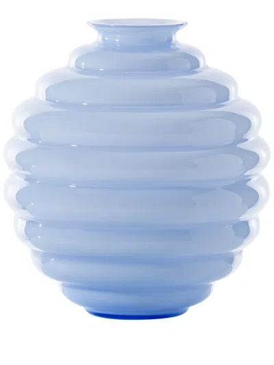 Venini Deco Vase (29cm X 26cm) In Blau