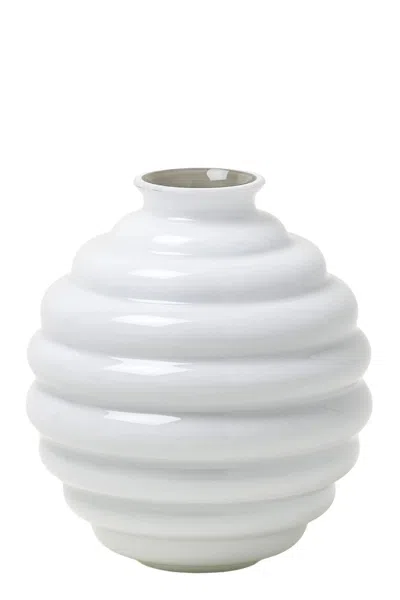 Venini 'deco' Vase In Weiss