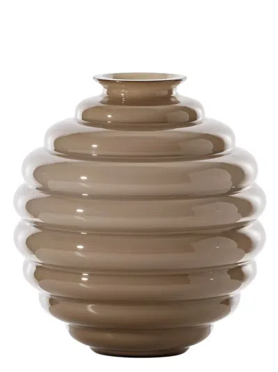 Venini Deco Vases Beige In Brown