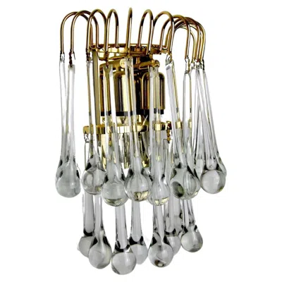 Pre-owned Venini Drops Wall Lamp By , Murano Glass, Italy, 1960 In Sand