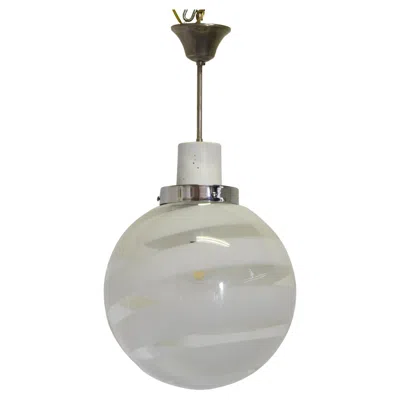 Pre-owned Venini Elegant Murano Glass Pendant Lamp By , Mid-century Modern, Italy In Transparent