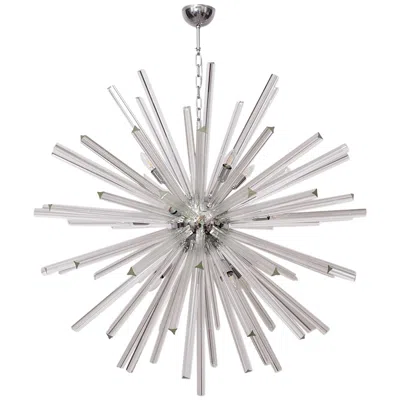 Pre-owned Venini Extraordinary Huge Murano Glass Sputnik Chandelier In The Manner Of  In Transparent