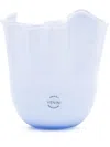 Venini Fazzol Glass Vase (13.5cm X 13cm) In Blue