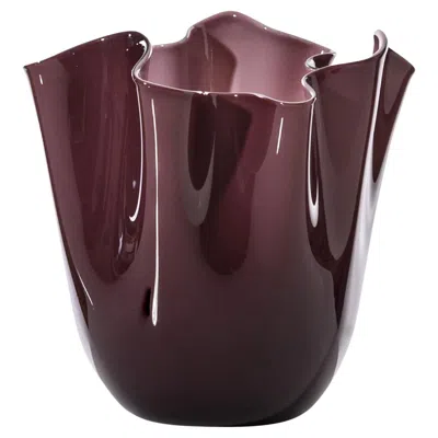 Pre-owned Venini Fazzoletto 700.04 Small Viola - Glass Vase - Fulvio Bianconi - Damiani In Black