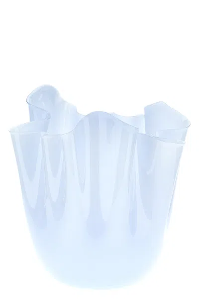 Venini 'fazzoletto' Vase In Blue