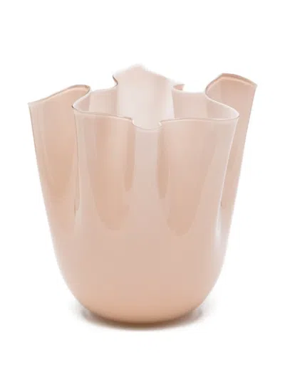 Venini Fazzoletto Vase In Neutral