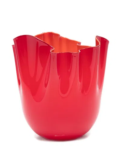 Venini Fazzoletto Vase In Pink