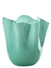 Venini Fazzoletto Vases Green In Green