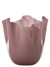 Venini Fazzoletto Vases Pink In Brown