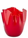 Venini Fazzoletto Vases Red In Red