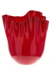 Venini Fazzoletto Vases Red In Red
