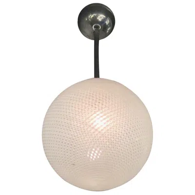 Pre-owned Venini #filigrana# Chandelier Murano Glass, 1930, Italy In Sand