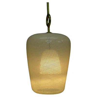 Pre-owned Venini 'filigrana' Glass Shade Pendant Light, Original And Complete, 1940s In Brown