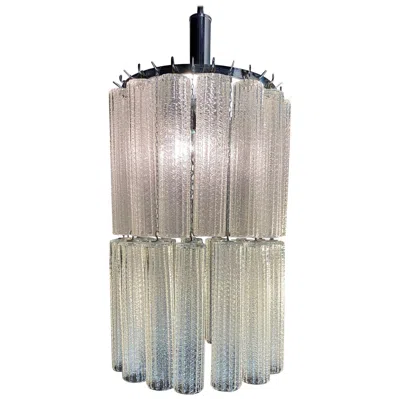 Pre-owned Venini Fine Italian Chandelier By , Murano, 1950 In Transparent