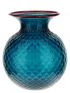Venini Fiori Balloton Vases Blue In Blue