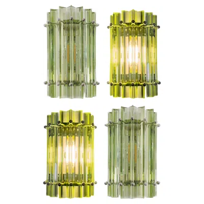 Pre-owned Venini Four Italian Wall Sconces,  Style Murano, 1990s In Brown