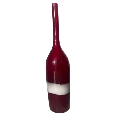 Pre-owned Venini Fulvio Bianconi For , Murano Glass Bottle / Decanter, Signed, Label In Black