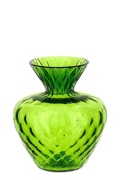 Venini 'gemme Balloton' Vase In Green