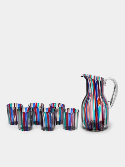 Venini Gio Ponti Canne Hand-blown Murano Collection In Multi