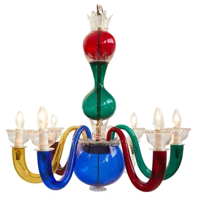 Pre-owned Venini Gio Ponti Model 5557 Chandelier For , Italy 1946-1948 In Sand