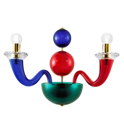 Pre-owned Venini Gio Ponti Three-light Wall Light In Multi-color In Red