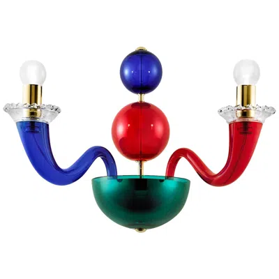 Pre-owned Venini Gio Ponti Two-light Wall Light In Multicolor In Red