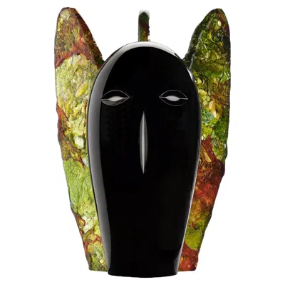 Pre-owned Venini Giotto 018.79 Black Murano Glass Sculpture Alessandro Mendini - Damiani