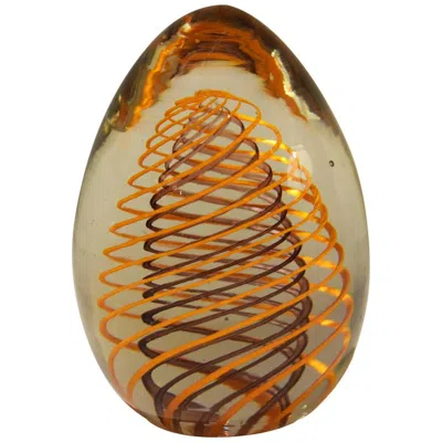 Pre-owned Venini Glass Paperweight In Brown